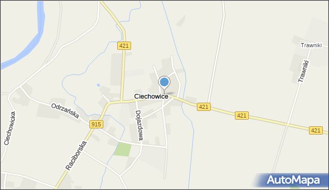 Ciechowice, Powstańców Śląskich, mapa Ciechowice