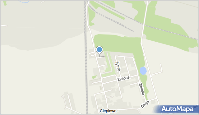 Cieplewo, Porzeczkowa, mapa Cieplewo