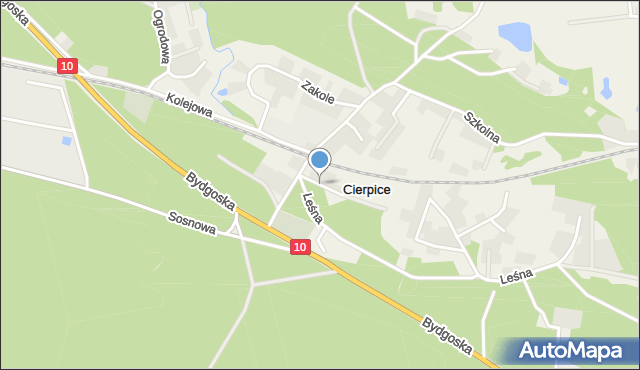 Cierpice gmina Wielka Nieszawka, Pocztowa, mapa Cierpice gmina Wielka Nieszawka