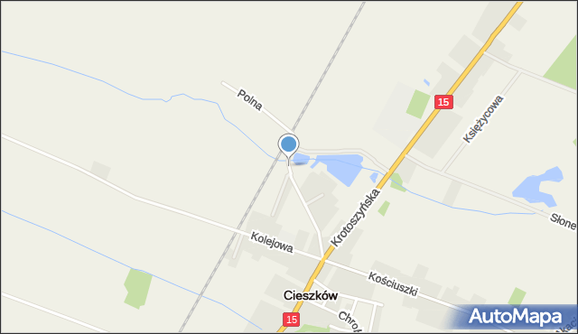 Cieszków, Polna, mapa Cieszków
