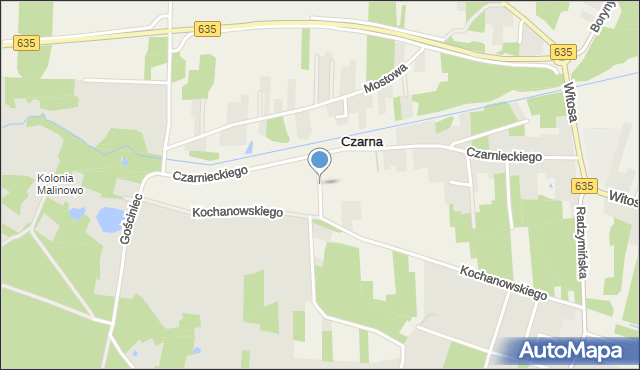 Czarna gmina Wołomin, Podgórska, mapa Czarna gmina Wołomin