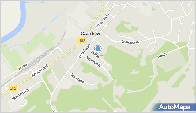 Czarnków, Polna, mapa Czarnków