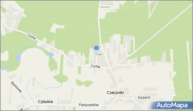 Czeczotki, Poziomki, mapa Czeczotki