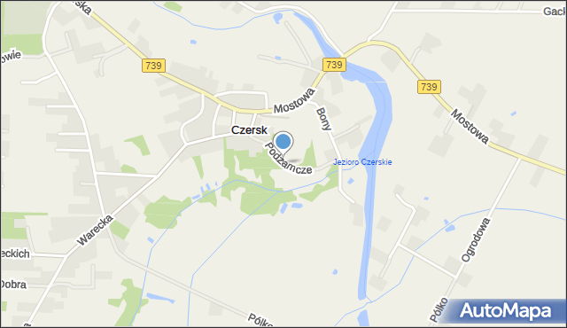 Czersk gmina Góra Kalwaria, Podzamcze, mapa Czersk gmina Góra Kalwaria