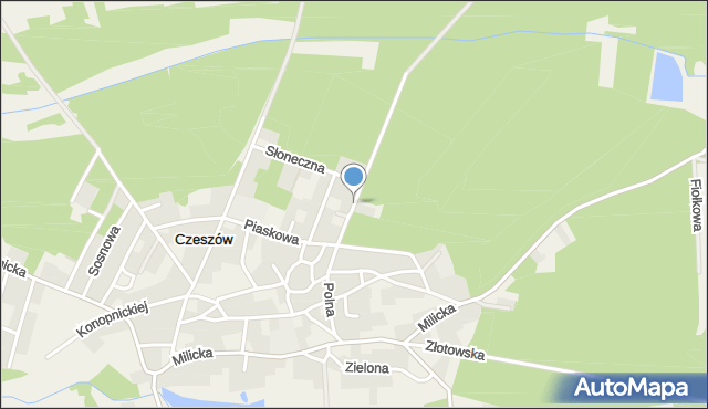 Czeszów, Polna, mapa Czeszów