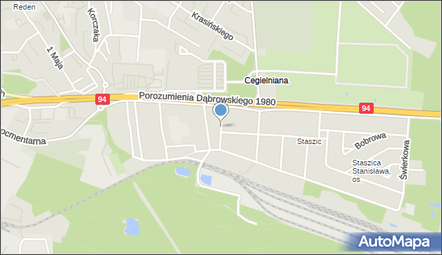 Dąbrowa Górnicza, Poleśna, mapa Dąbrowa Górnicza