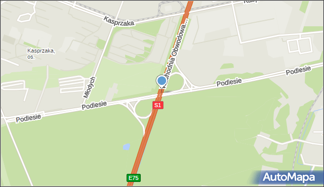 Dąbrowa Górnicza, Podlesie, mapa Dąbrowa Górnicza