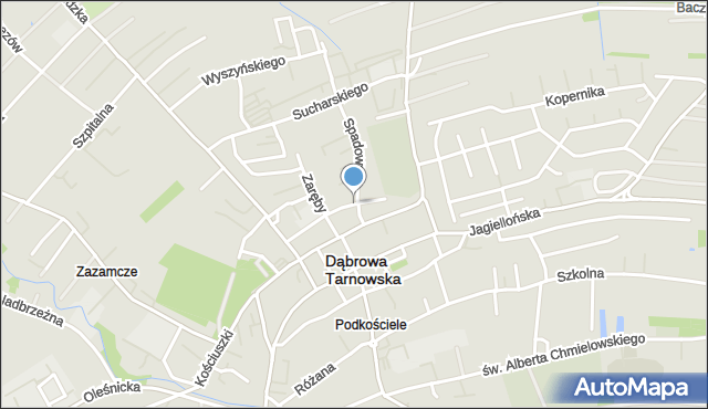 Dąbrowa Tarnowska, Polna, mapa Dąbrowa Tarnowska