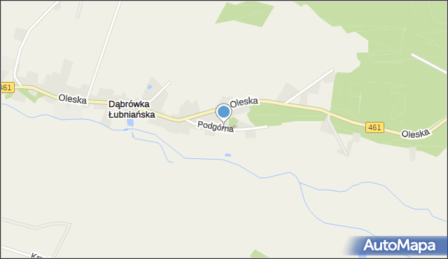 Dąbrówka Łubniańska, Podgórna, mapa Dąbrówka Łubniańska