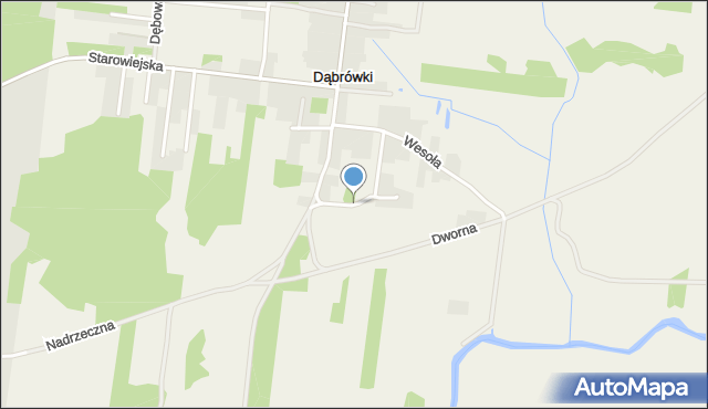 Dąbrówki gmina Wasilków, Podgórna, mapa Dąbrówki gmina Wasilków