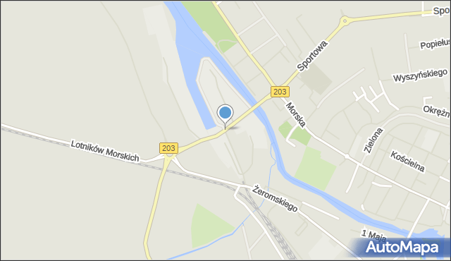 Darłowo, Portowa, mapa Darłowo