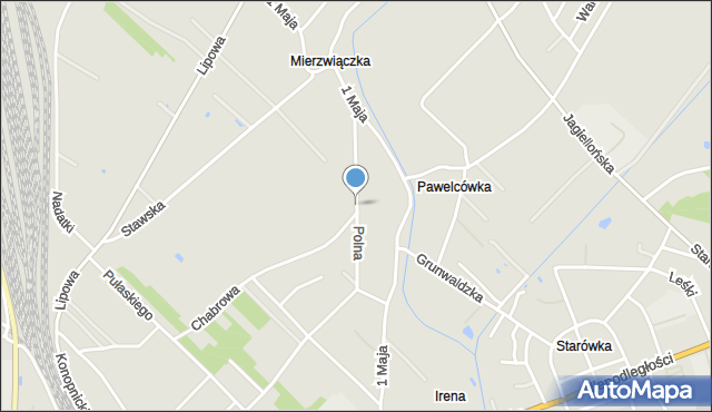 Dęblin, Polna, mapa Dęblin