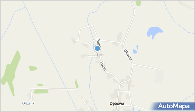Dębowa gmina Reńska Wieś, Polna, mapa Dębowa gmina Reńska Wieś