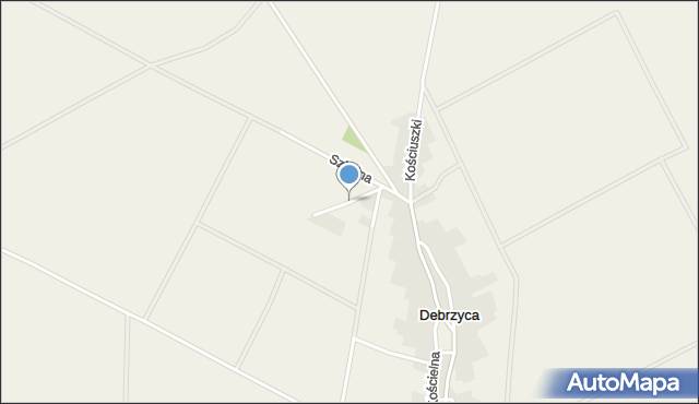 Debrzyca, Polna, mapa Debrzyca