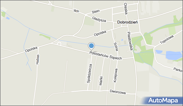 Dobrodzień, Powstańców Śląskich, mapa Dobrodzień