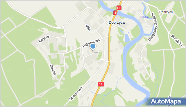 Dobrzyca gmina Szydłowo, Poranna, mapa Dobrzyca gmina Szydłowo