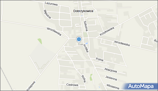 Dobrzykowice, Południowa, mapa Dobrzykowice