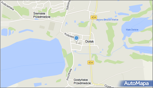 Dolsk powiat śremski, Podgórna, mapa Dolsk powiat śremski
