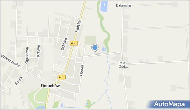 Doruchów, Powstańców Wielkopolskich, mapa Doruchów