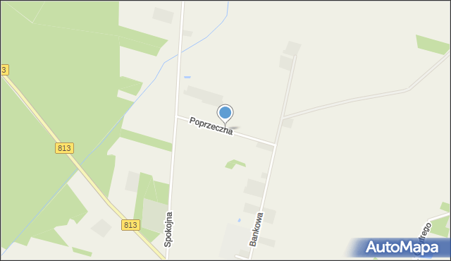 Drelów, Poprzeczna, mapa Drelów