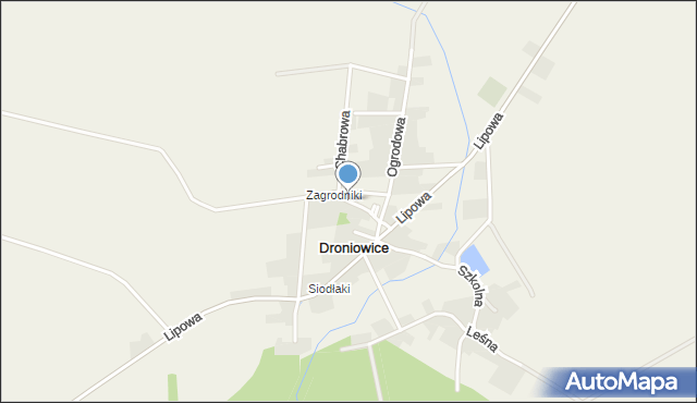 Droniowice, Polna, mapa Droniowice