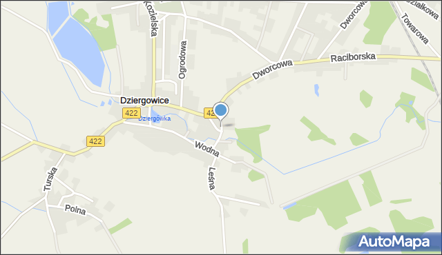 Dziergowice, Powstańców Śląskich, mapa Dziergowice