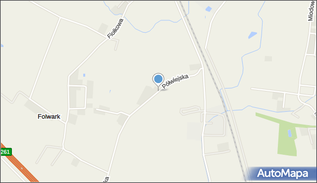 Folwark gmina Rawicz, Półwiejska, mapa Folwark gmina Rawicz