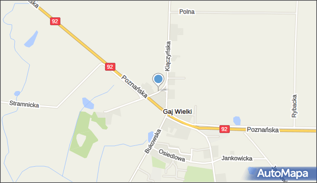 Gaj Wielki, Pocztowa, mapa Gaj Wielki