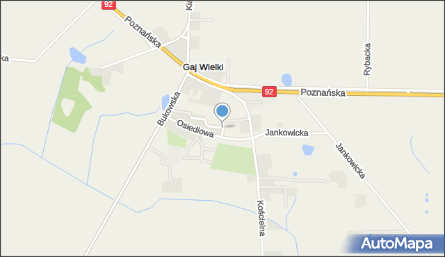 Gaj Wielki, Poprzeczna, mapa Gaj Wielki