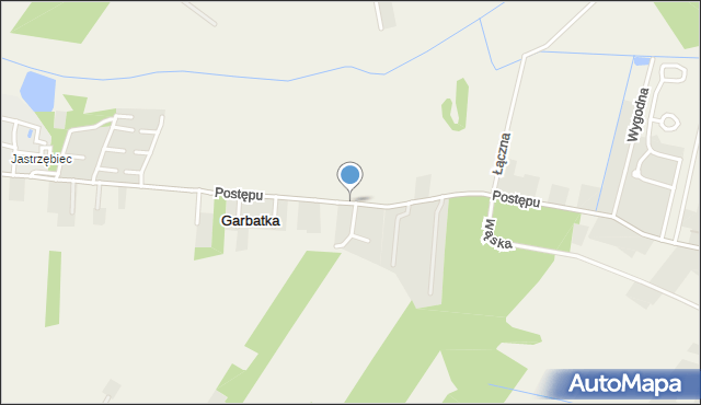 Garbatka gmina Lesznowola, Postępu, mapa Garbatka gmina Lesznowola