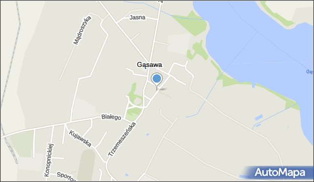 Gąsawa, Półwiejska, mapa Gąsawa