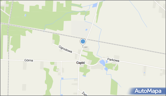 Gąski gmina Tarczyn, Południowa, mapa Gąski gmina Tarczyn