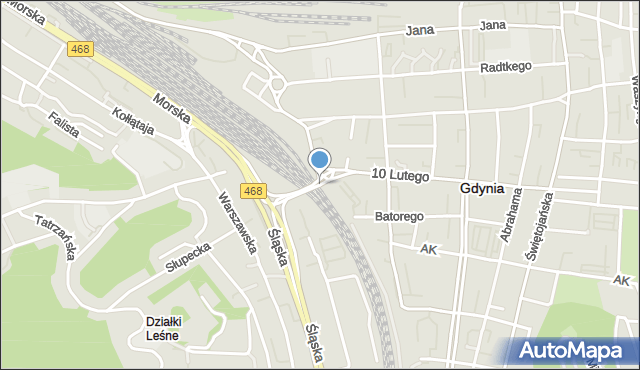 Gdynia, Podjazd, mapa Gdyni
