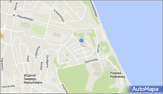 Gdynia, Pola Wincentego, mapa Gdyni