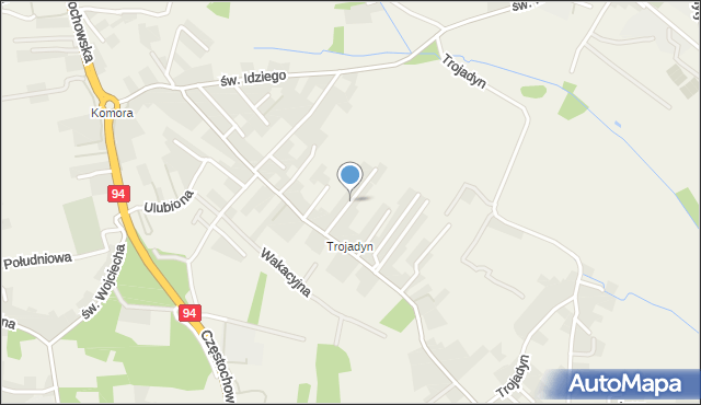 Giebułtów gmina Wielka Wieś, Poziomkowa, mapa Giebułtów gmina Wielka Wieś