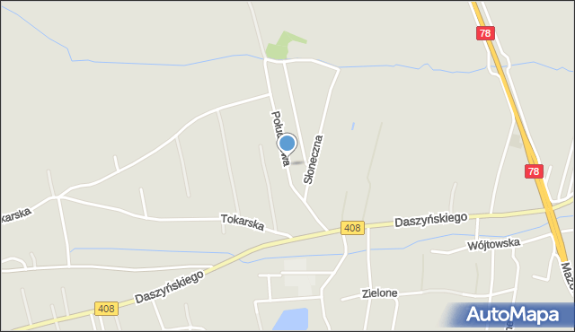 Gliwice, Południowa, mapa Gliwic