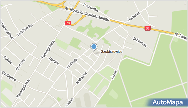 Gliwice, Porzeczkowa, mapa Gliwic