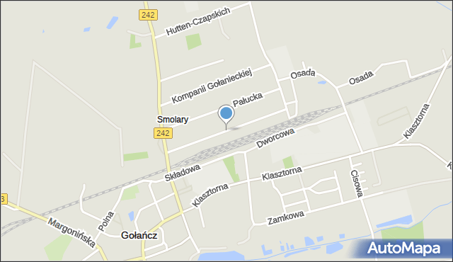 Gołańcz, Powstańców Wielkopolskich, mapa Gołańcz