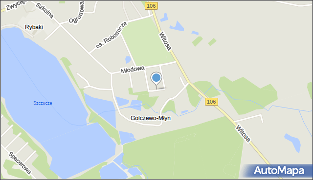 Golczewo powiat kamieński, Pogodna, mapa Golczewo powiat kamieński