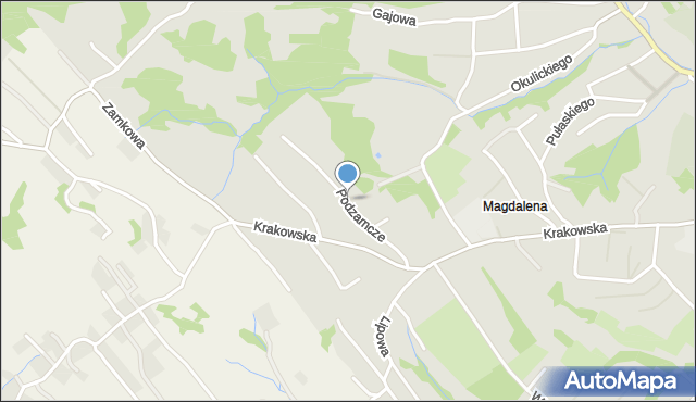 Gorlice, Podzamcze, mapa Gorlic