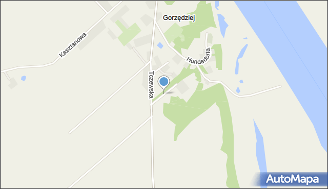 Gorzędziej, Polna, mapa Gorzędziej