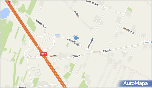 Górzno powiat garwoliński, Popiełuszki Jerzego, bł. ks., mapa Górzno powiat garwoliński