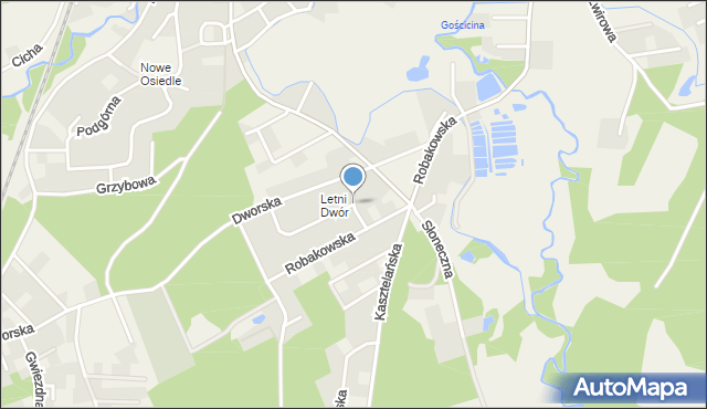 Gościcino, Poprzeczna, mapa Gościcino