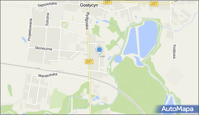 Gostycyn, Półkole, mapa Gostycyn