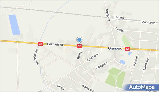 Granowo powiat grodziski, Poznańska, mapa Granowo powiat grodziski