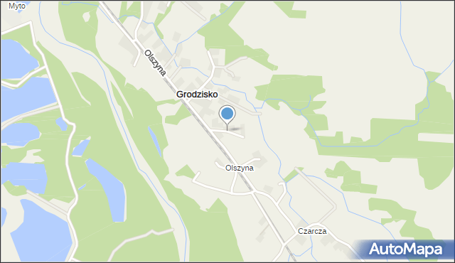 Grodzisko gmina Zator, Południowa, mapa Grodzisko gmina Zator