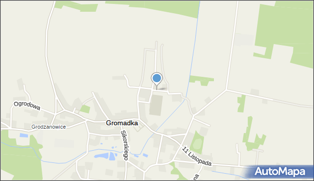 Gromadka, Polna, mapa Gromadka