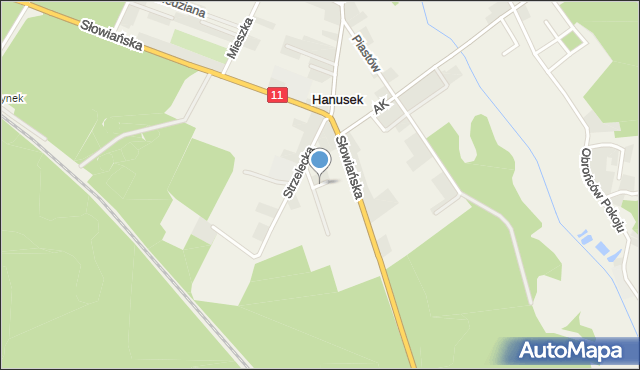 Hanusek, Pogodna, mapa Hanusek