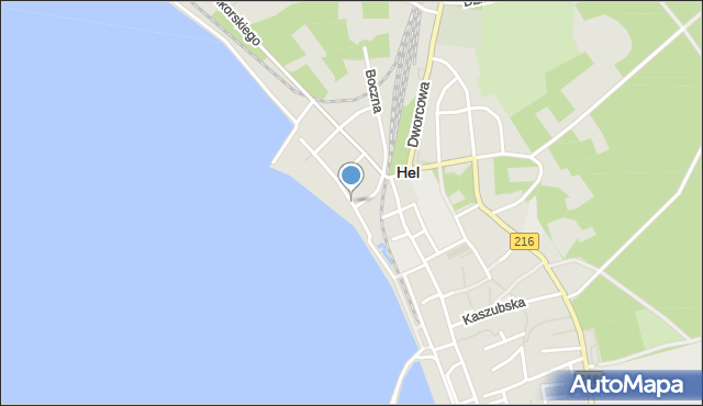 Hel, Portowa, mapa Hel
