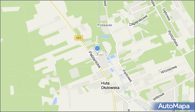 Huta Dłutowska, Półtalarek, mapa Huta Dłutowska